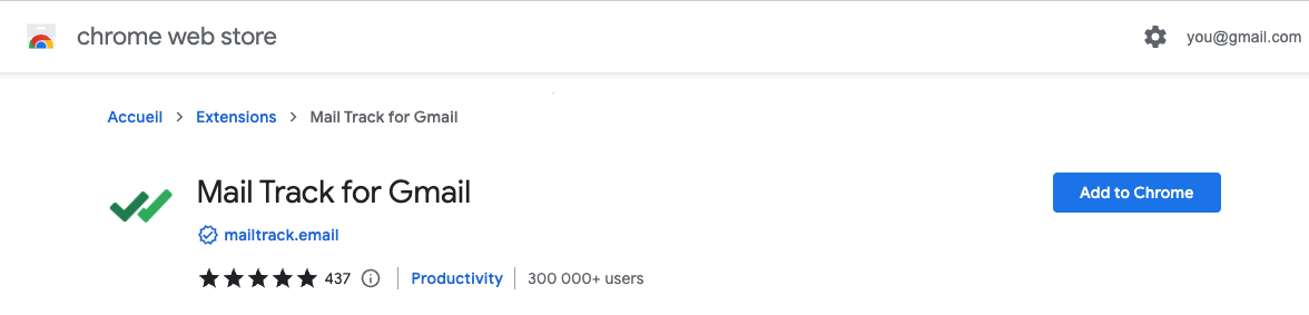 Mail Track for Gmail on Google Chrome Store